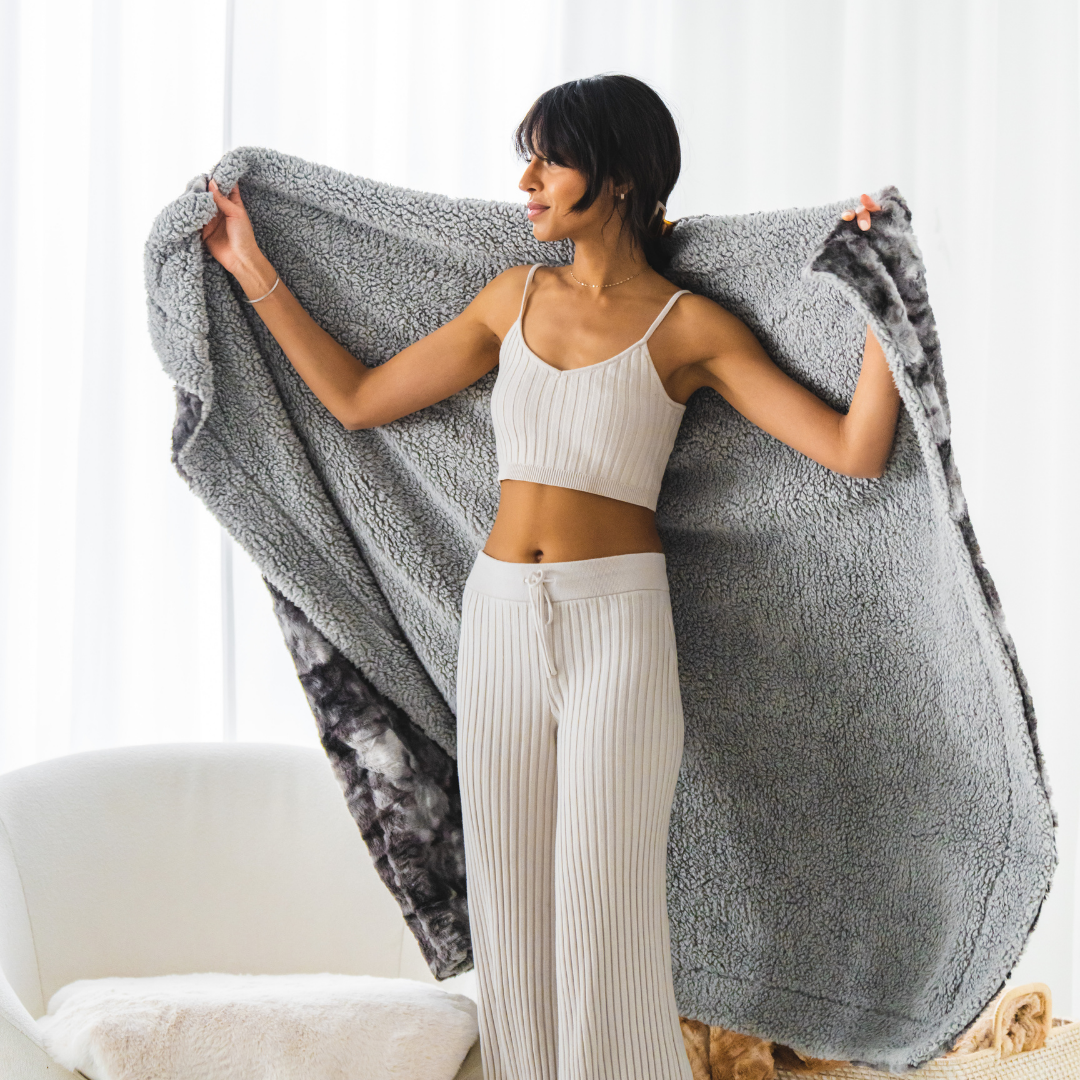 Faux Fur and Sherpa Throw Blankets Comma Home