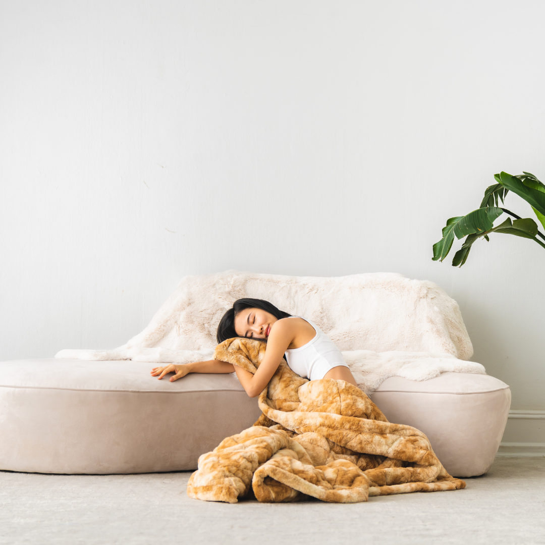Weighted blanket discount faux fur