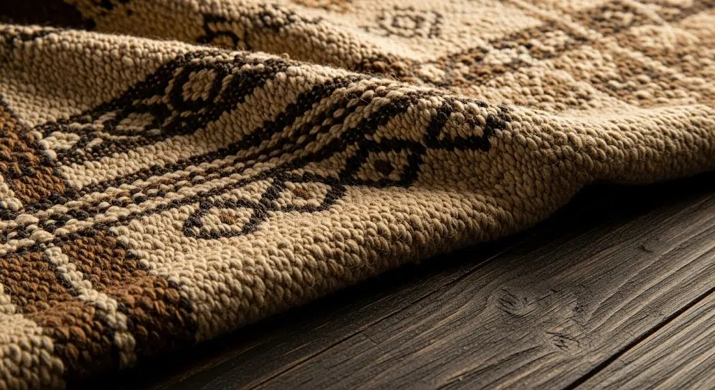 Desert-Nomads-With-Camel-Hair-Blankets-And-Tents-In-Sandy-Landscape