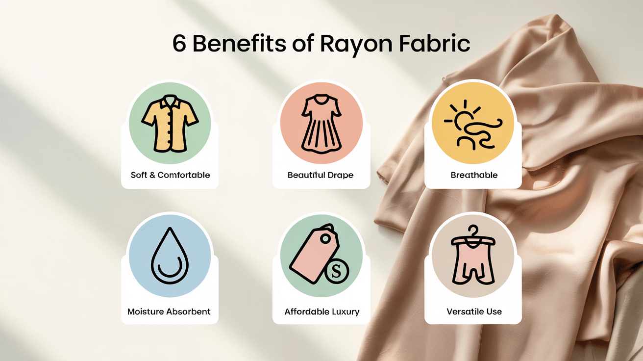 a clean infographic displaying 6 benefit