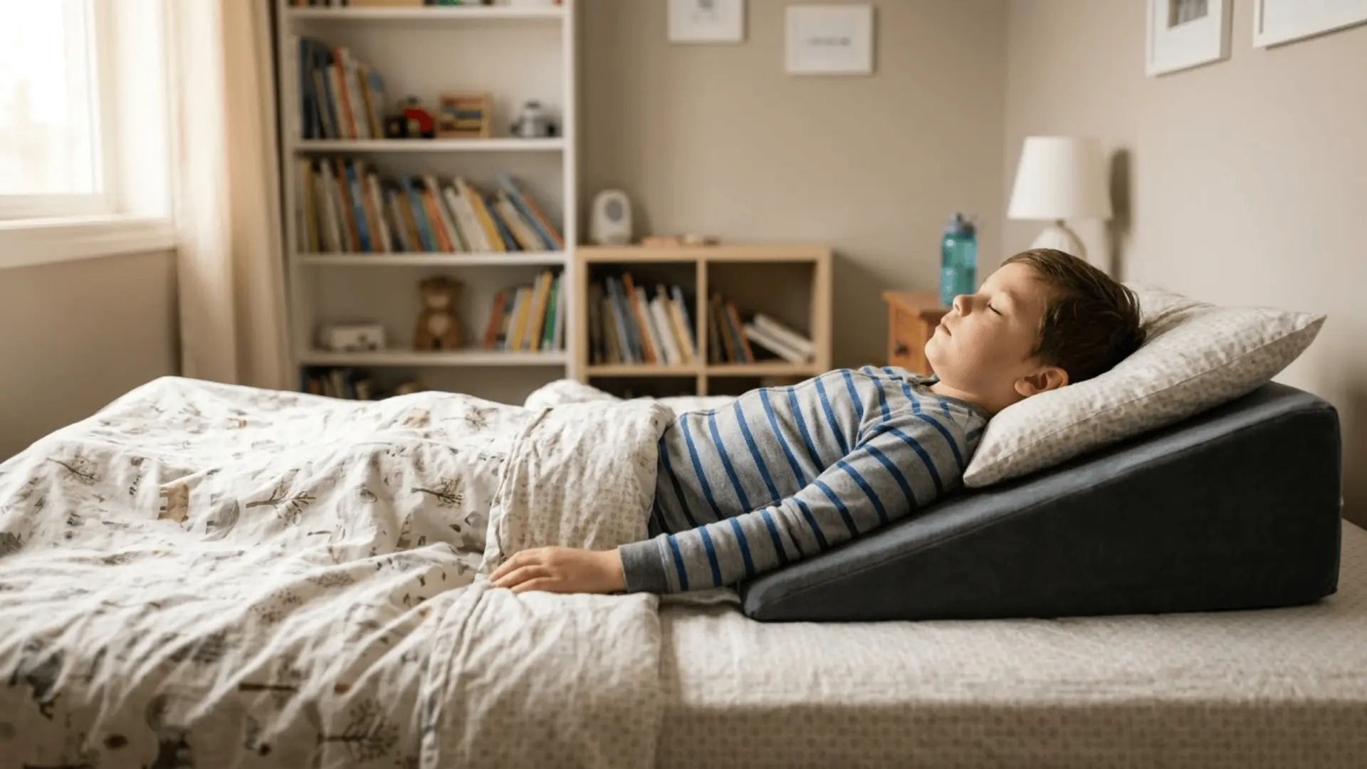 Elevated Sleeping Child With Sleep Apnea