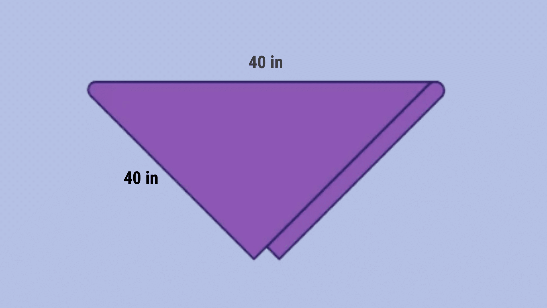 Square receiving blanket measuring 40 inches long and 40 inches wide