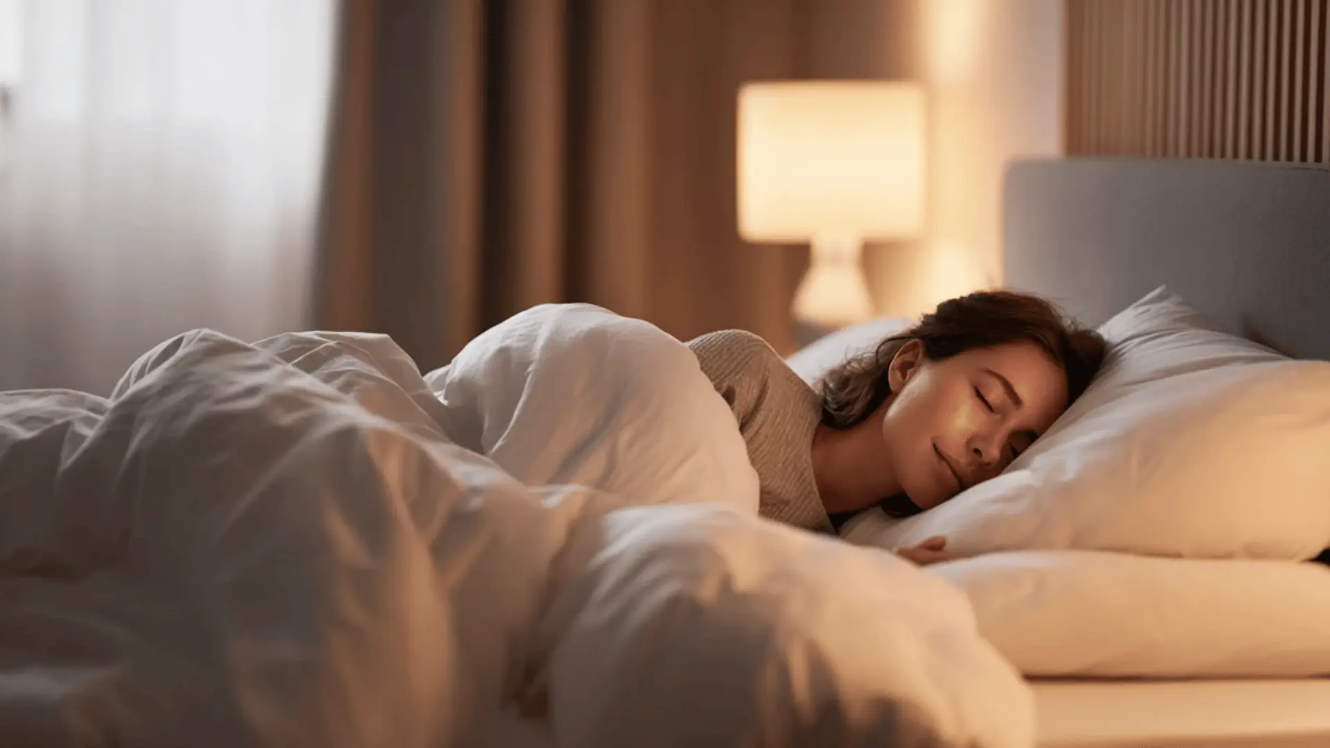 a person sleeping comfortably