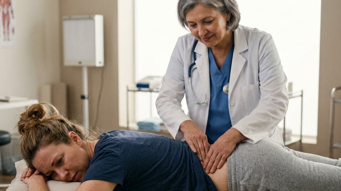 doctor treating a patient with back pain problem