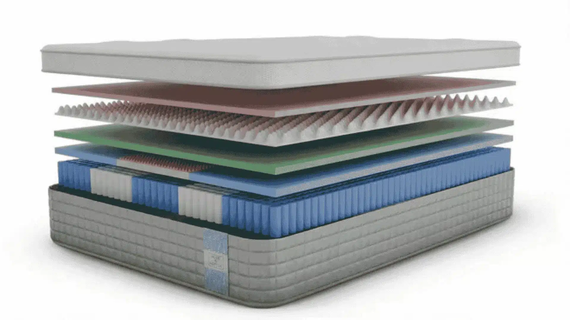 hybrid mattress cross section view