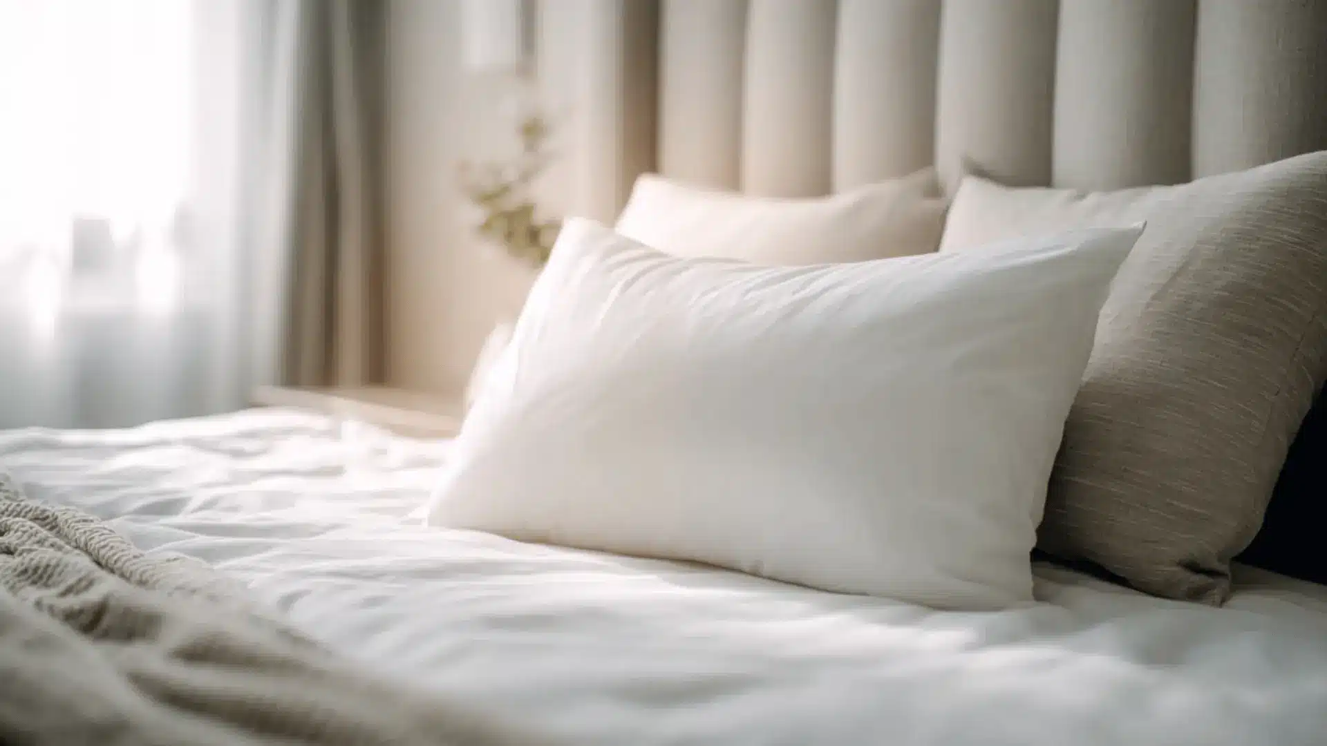 queen pillow on bed vs standard pillow styling example