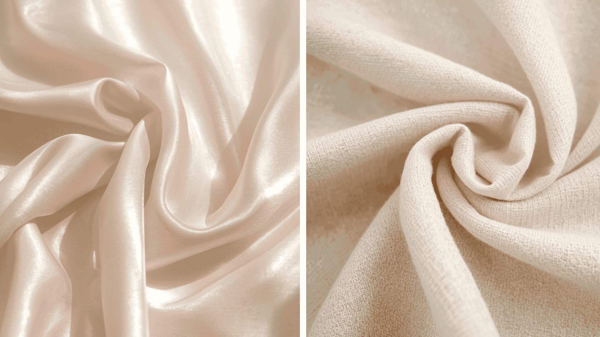 Rayon vs cotton fabric comparison side by side close up