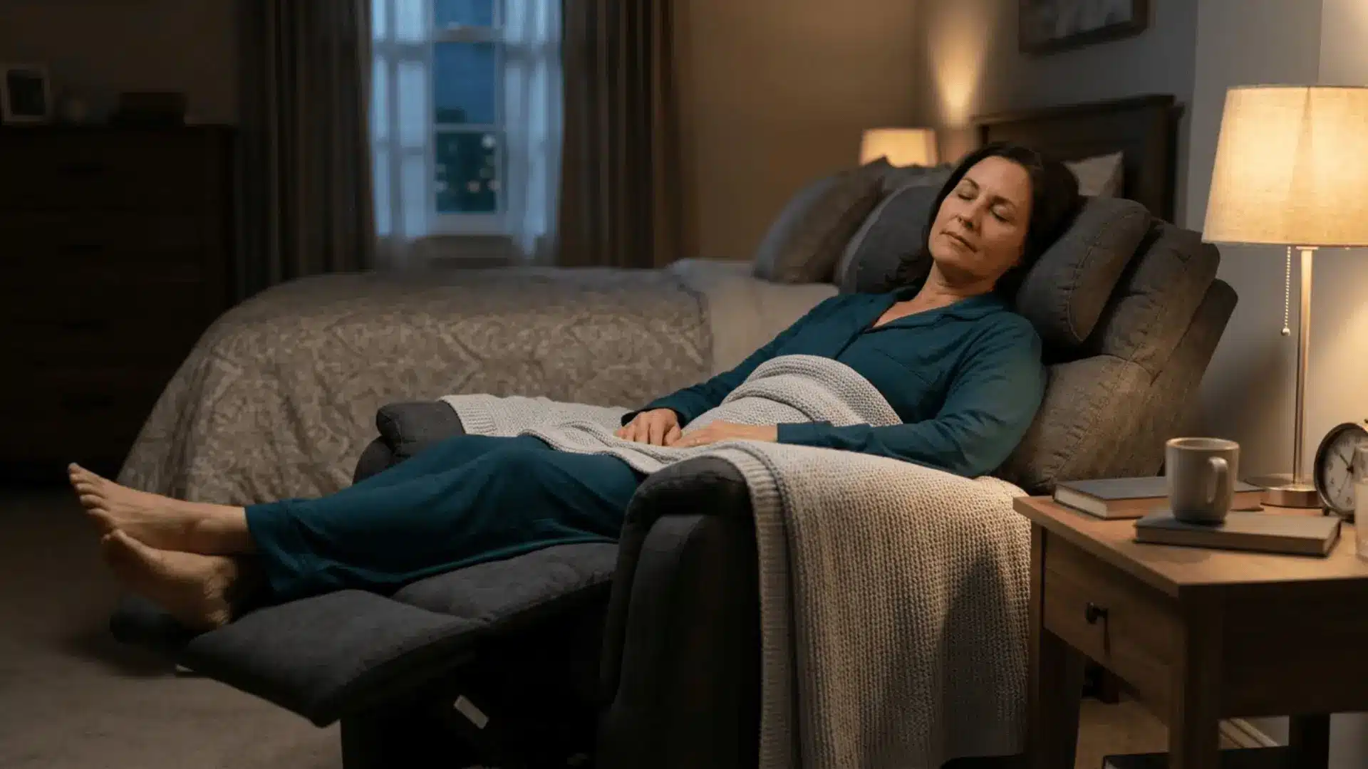 Reclined-Sleeping-Position-In-A-Recliner