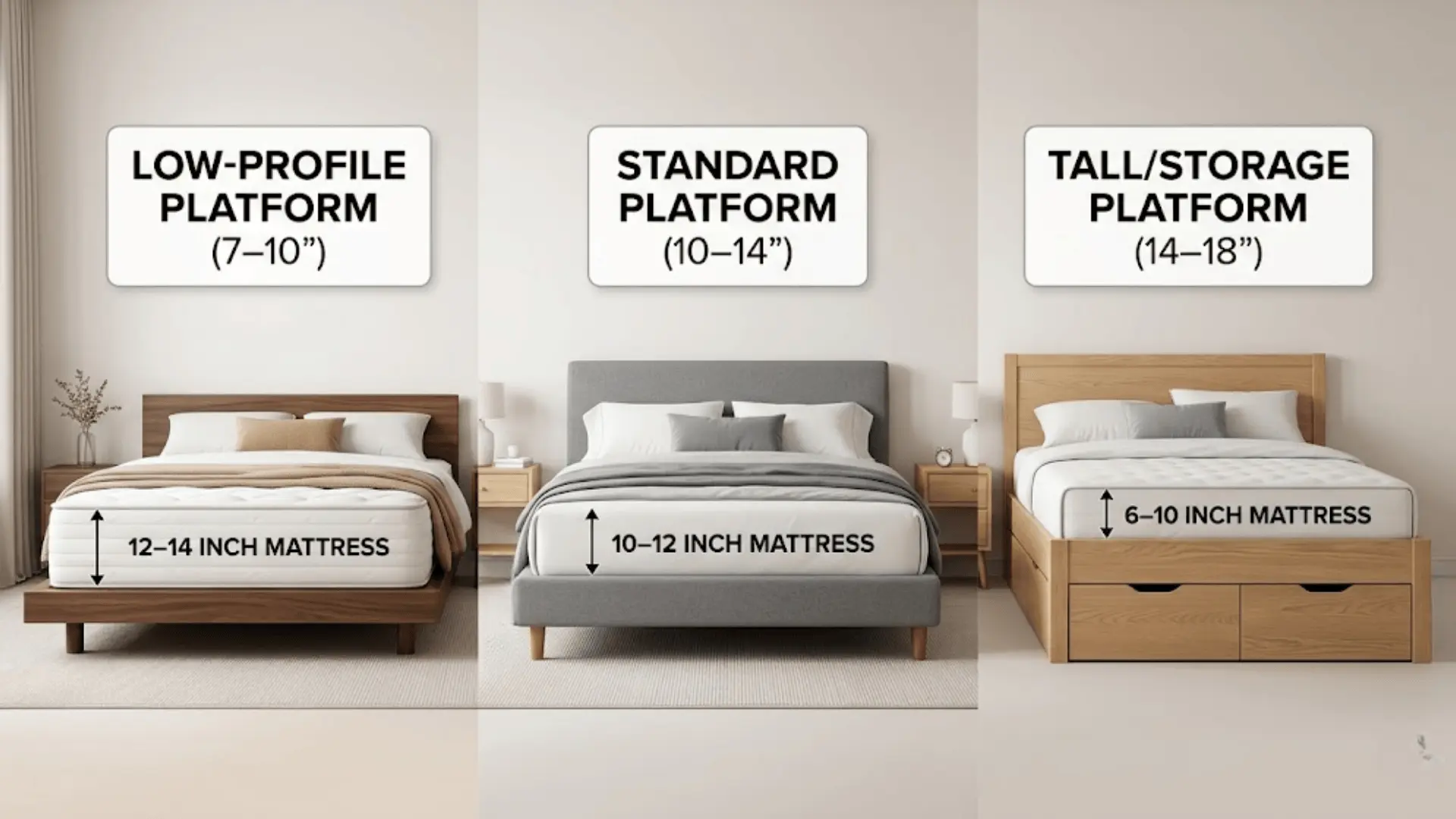 best-mattress-thickness-based-on-platform-bed-type