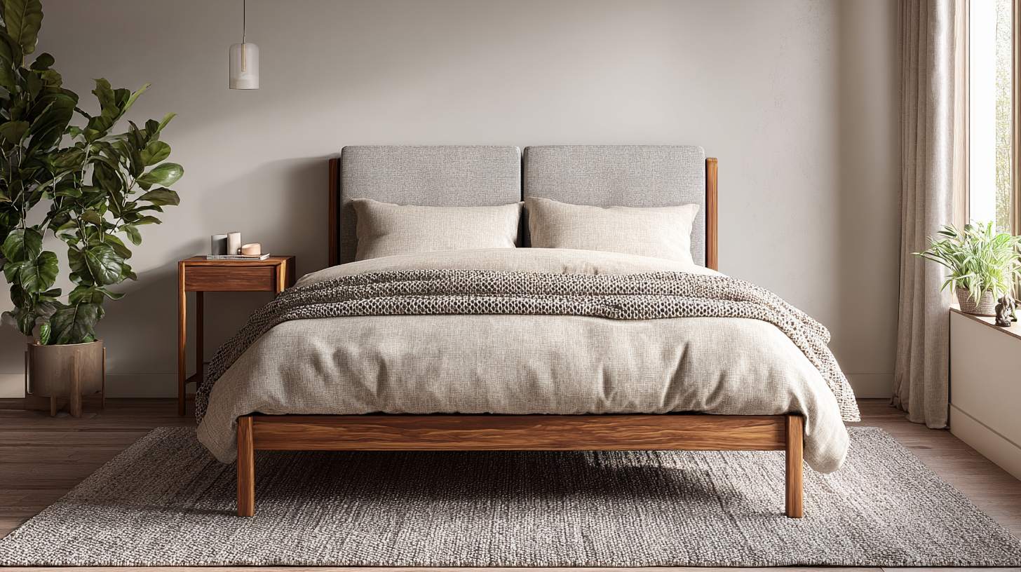 Full-size bed dimensions with rug underneath