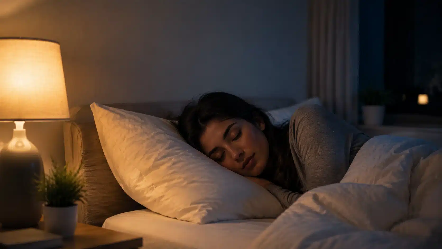 Peaceful night in a cozy bedroom