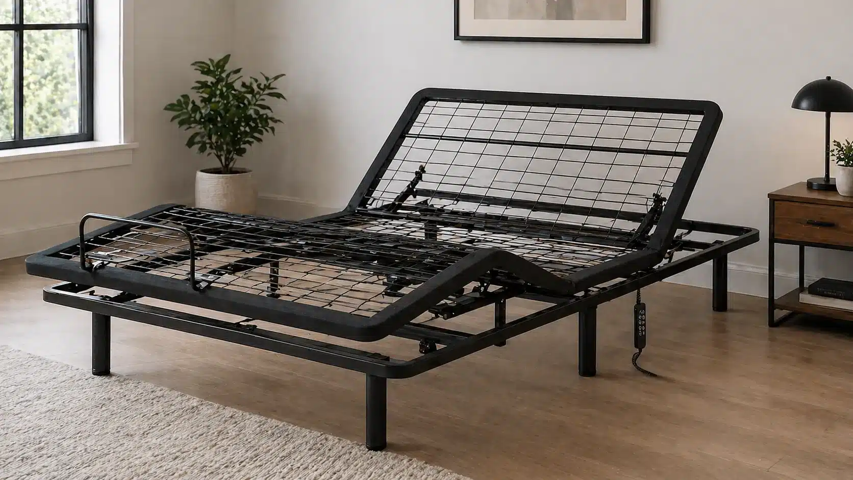 adjustable bed frame base with movable sections