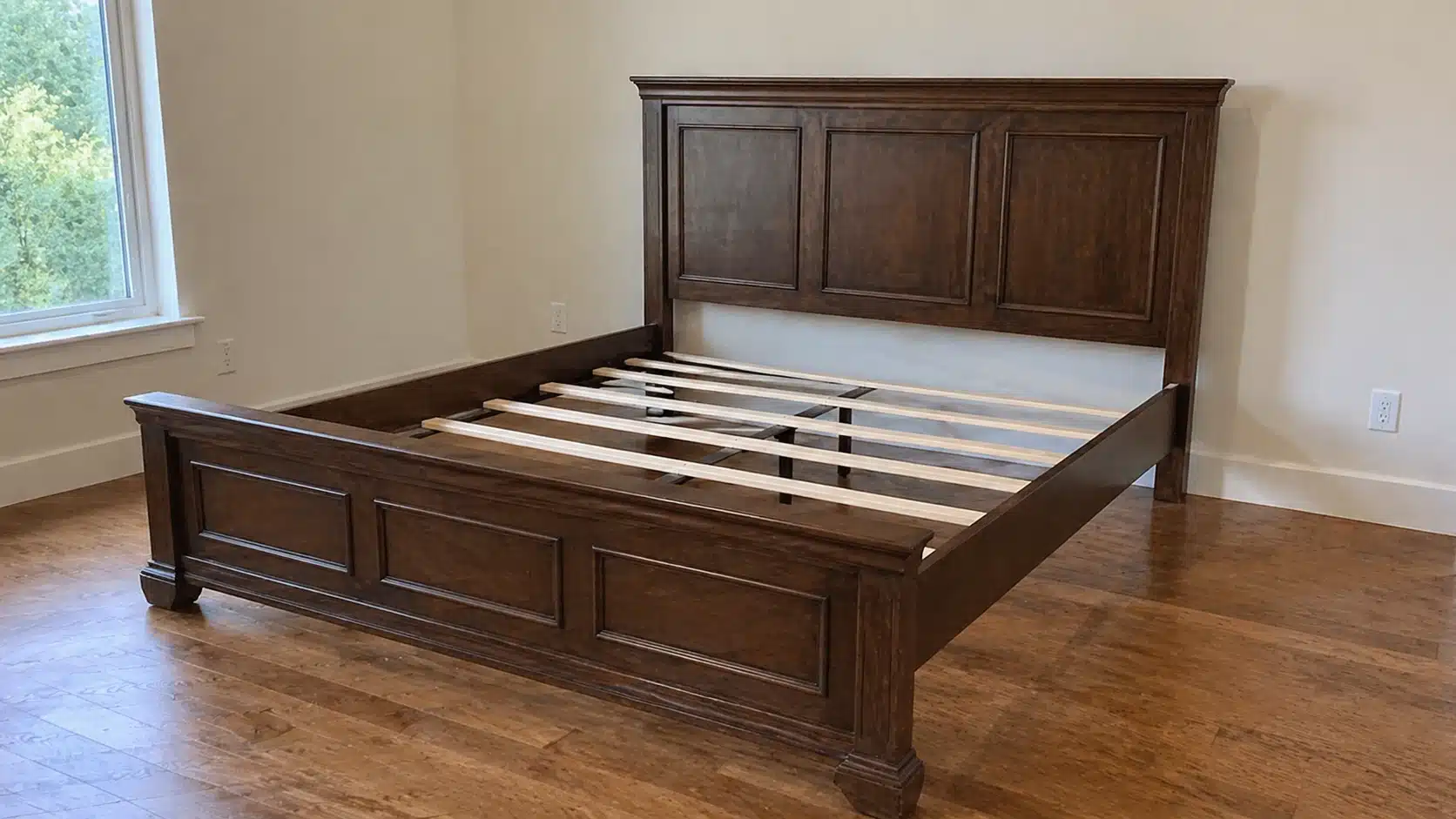 panel bed frame with headboard and footboard (2)