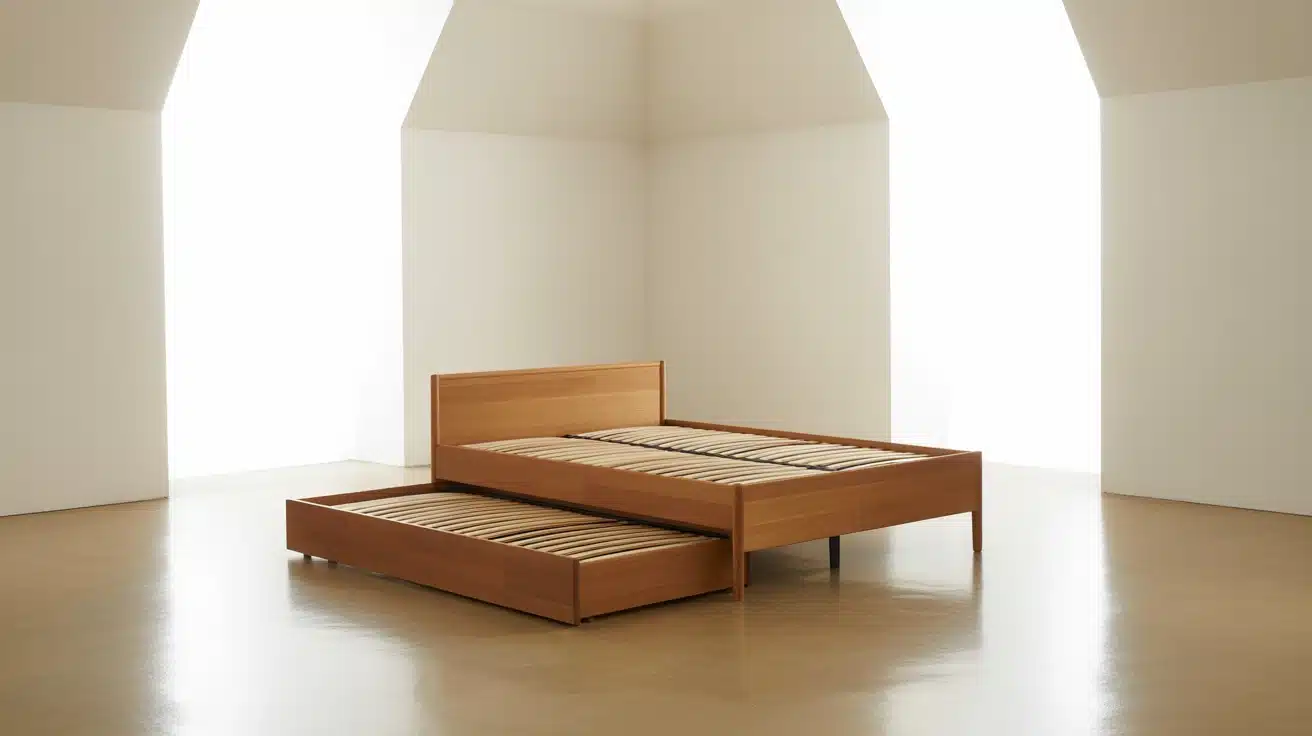 trundle bed frame with pull-out base