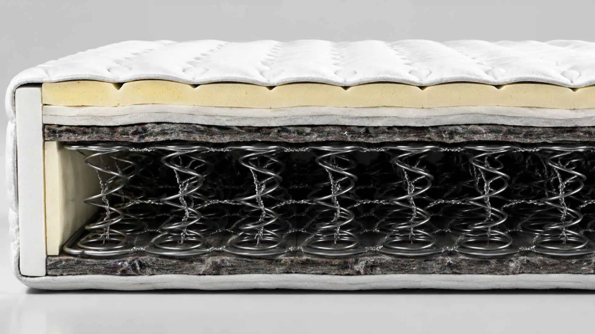 Cutaway mattress showing Bonnell interconnected coils