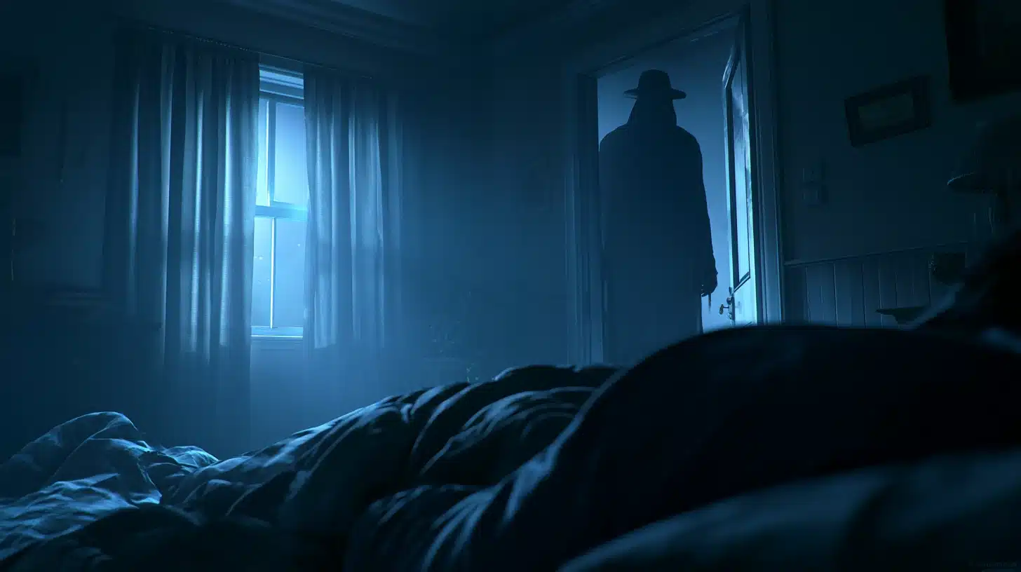 The Shadow Man With Hat Seen in Corners or Doorways