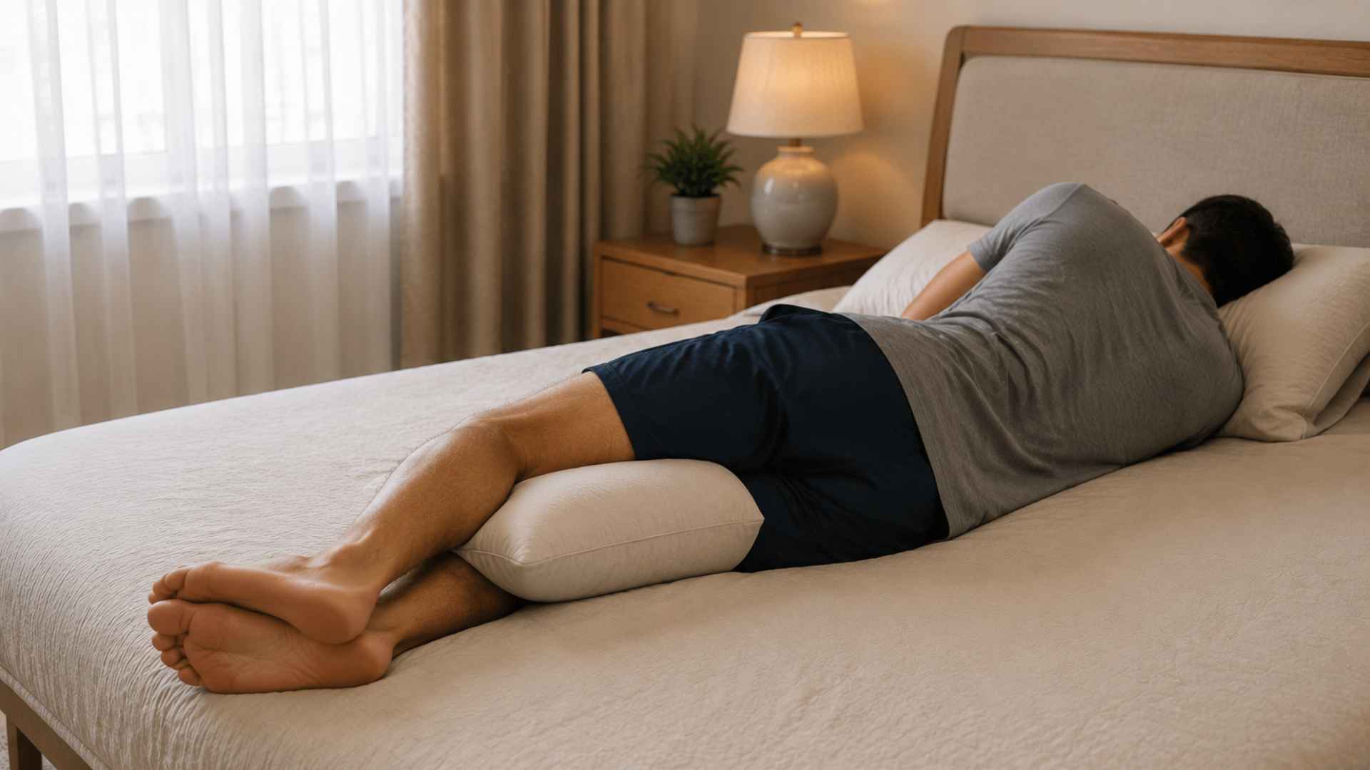 Side sleeping with pillow between knees