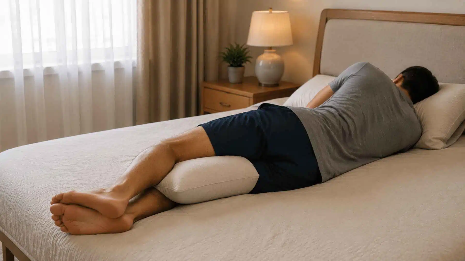 Side sleeping with pillow between knees