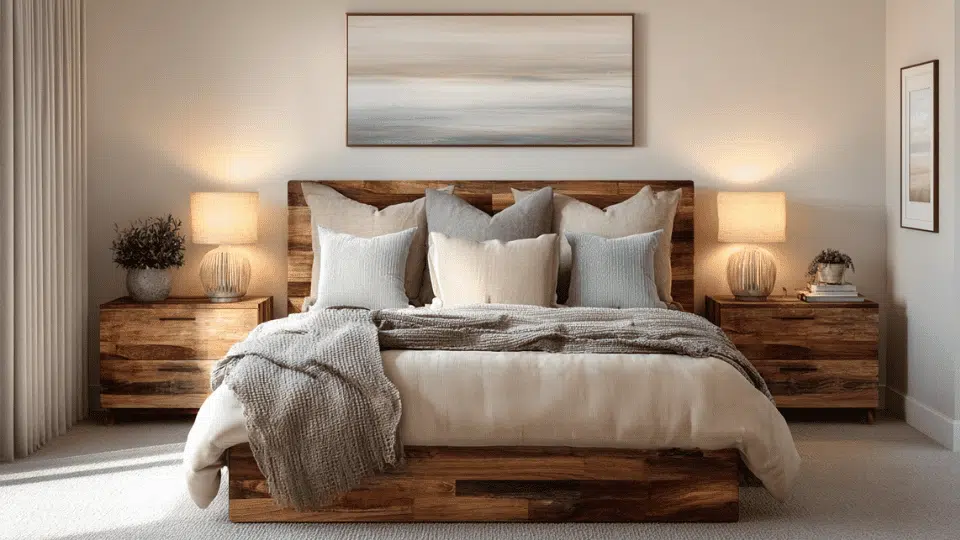 Bedroom with matching nightstands creating a symmetrical and relaxing layout