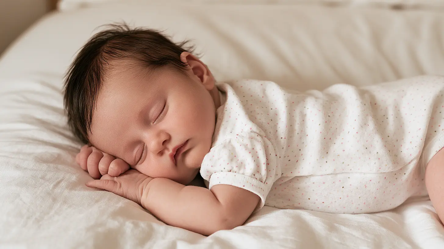 Baby sleeping on their back in a crib on a firm mattress